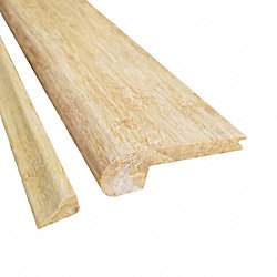 Prefinished Natural Strand Bamboo 3/8 in thick x 3.25 in wide x 72 in Length Stair Nose